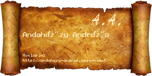 Andaházy András névjegykártya