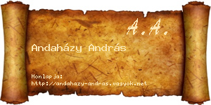 Andaházy András névjegykártya