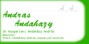 andras andahazy business card