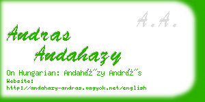 andras andahazy business card